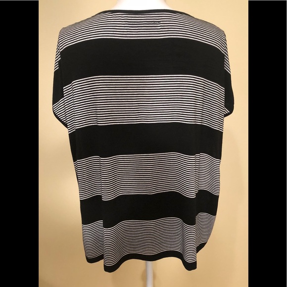 291 Venice Black and White Striped Tee Size 2 (M) - Picture 4 of 5